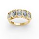 Emerald Shape Diamond Anniversary Band in Gold