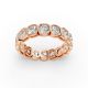 Cushion Shape Diamond Eternity Bands in Gold
