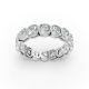 Cushion Shape Diamond Eternity Bands in Gold