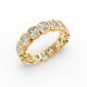 Cushion Shape Diamond Eternity Bands in Gold