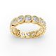 Cushion Shape Diamond Eternity Bands in Gold