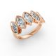 Marquise Shape Diamond Anniversary Band in Gold