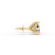 2CTW Round Shape Lab Grown Diamond 3-prong Push-Back Studs in Rhodium / Gold Plated 925 Rose Gold Plated
