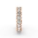 Heart Shape Diamond Eternity Bands in Gold