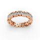 Heart Shape Diamond Eternity Bands in Gold