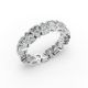 Heart Shape Diamond Eternity Bands in Gold