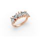 Heart Shape Diamond Anniversary Band in Gold
