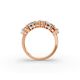 Heart Shape Diamond Anniversary Band in Gold