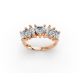 Heart Shape Diamond Anniversary Band in Gold