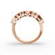 Heart Shape Diamond Anniversary Band in Gold