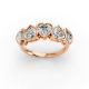 Heart Shape Diamond Anniversary Band in Gold