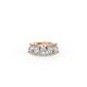 Heart Shape Diamond Anniversary Band in Gold