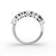 Heart Shape Diamond Anniversary Band in Gold