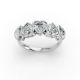 Heart Shape Diamond Anniversary Band in Gold