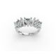 Heart Shape Diamond Anniversary Band in Gold