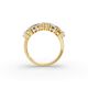 Heart Shape Diamond Anniversary Band in Gold