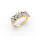 Heart Shape Diamond Anniversary Band in Gold