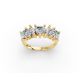 Heart Shape Diamond Anniversary Band in Gold