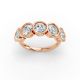 Round Shape Diamond Anniversary Band in Gold