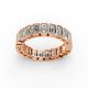 Emerald Shape Diamond Eternity Bands in Gold