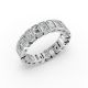 Emerald Shape Diamond Eternity Bands in Gold