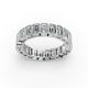 Emerald Shape Diamond Eternity Bands in Gold