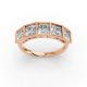 Princess Shape Diamond Anniversary Band in Gold