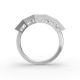 Princess Shape Diamond Anniversary Band in Gold