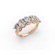 Oval Shape Diamond Anniversary Band in Gold