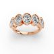 Oval Shape Diamond Anniversary Band in Gold