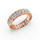 Radiant Shape Diamond Eternity Bands in Gold