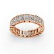 Radiant Shape Diamond Eternity Bands in Gold