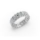 Emerald Shape Diamond Eternity Bands in Gold