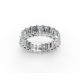 Emerald Shape Diamond Eternity Bands in Gold
