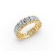 Emerald Shape Diamond Eternity Bands in Gold