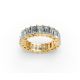 Emerald Shape Diamond Eternity Bands in Gold