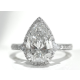 14KW LAB GROWN DIAMONDS RING NON CERT F-G VS+ 1PE-3.02CTW 2TR-0.25CTW 126RD-0.77 14KW-3.54GR