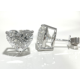 14KW LAB GROWN DIAMONDS HEART SHAPE EARRINGS NON CERT F-G VS+ 2HT-5.11CTW  14KW-1.46GR