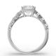 Emerald Shape Diamond Bridal Ring in Gold
