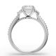 Emerald Shape Diamond Bridal Ring in Gold