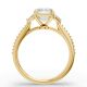 Emerald Shape Diamond Bridal Ring in Gold