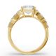 Emerald Shape Diamond Bridal Ring in Gold
