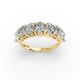 Oval Shape Diamond Anniversary Band in Gold