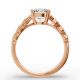 Oval Shape Diamond Bridal Ring in Gold
