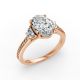 Oval Shape Diamond Bridal Ring in Gold