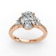 Oval Shape Diamond Bridal Ring in Gold