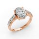 Oval Shape Diamond Bridal Ring in Gold