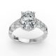 Oval Shape Diamond Bridal Ring in Gold