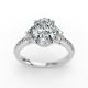 Oval Shape Diamond Bridal Ring in Gold