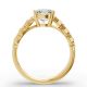 Oval Shape Diamond Bridal Ring in Gold